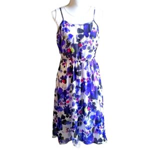 Kensie Chiffon Floral Knee Length Dress